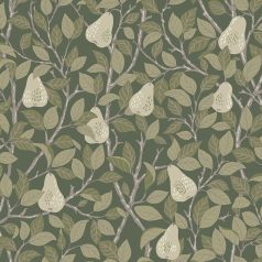   Midbec Angas 13105 PIRUM Natur Botanikus Stilizált körtefa ágai levelei zöld krém szürke tapéta