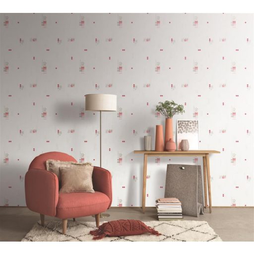 Erismann MIX Collection/Bestseller 13143-10 Grafikus fehér szürke piros tapéta