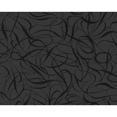   Grafikus szalag/retrominta ébenfekete és fénylő mintarajzolattal sötétszürke és fekete tónus tapéta