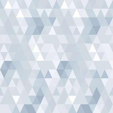 Kaleidoszkópra emlékeztető modern geometrikus minta fehér világoskék és kék tónus tapéta