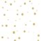 Változatos méretű és elhelyezkedésű pöttyök mintája fehér okker és mustársárga tónus gyerekszobai tapéta
