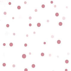   Változatos méretű és elhelyezkedésű pöttyök mintája fehér rózsaszín és pink tónus gyerekszobai tapéta