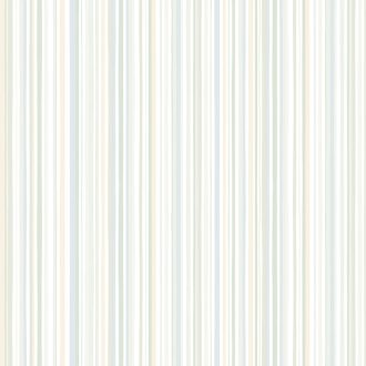   Gyerekszobai csíkos minta változó szélességű vékony csíkozás fehér kék zöld és sárga tónus tapéta