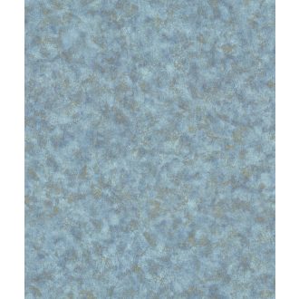   A patina varázsa! Vintage fémes díszítésű antik hatású design világoskék denimkék és fémes arany tónus csillámló elemek tapéta