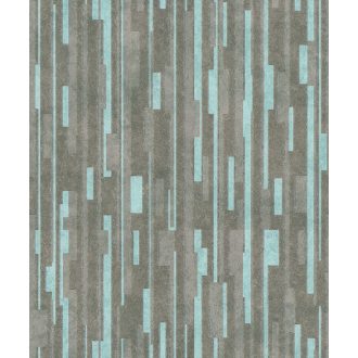   Kultúrális híd az inka művészet és a kortárs között! Vertikális blokk kompozíció türkizzöld és barnás-szürke tónus fényes részletek tapéta