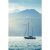 Álomutazás vitorlással az öbölben - kies természeti kép világoskék fehér kék és tengerkék tónus falpanel