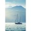 Álomutazás vitorlással az öbölben - kies természeti kép világoskék fehér kék és tengerkék tónus falpanel