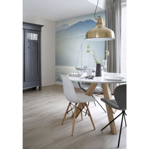 Álomutazás vitorlással az öbölben - kies természeti kép világoskék fehér kék és tengerkék tónus falpanel