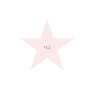   Óriási ötágú csillag motívum fehér és rózsaszín tónus gyerekszobai falpanel