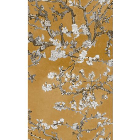 BN Van Gogh 2, 17146  Natur virágos mandulavirágzás okkersárga bézs barna krémfehér tapéta
