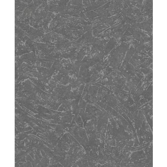   Autentikus kopott érdes felületű vakolatminta sötétszürke/antracit és ezüst tónus finom mintafény tapéta