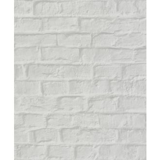   Loft stílusú meszelt természetes téglafal szürke/világosszürke és ezüst tónus tapéta