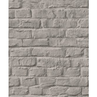   Loft stílusú meszelt természetes téglafal szürke/szürkésbarna és sötétszürke tónus tapéta