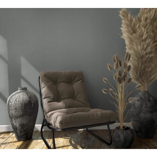 Autentikus lenvászon durva szövésű minta szürke/szürkésbarna és ezüst tónus enyhe mintafény tapéta