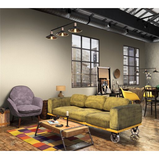 Autentikus lenvászon durva szövésű minta barna és bézs tónus enyhe mintafény tapéta