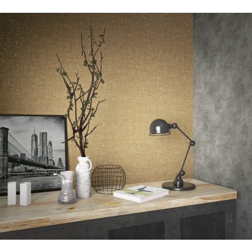 Autentikus lenvászon durva szövésű minta barna/aranybarna tónus enyhe mintafény tapéta