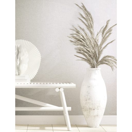 Vakolat hatású strukturált egyszínű minta krémfehér tónus tapéta