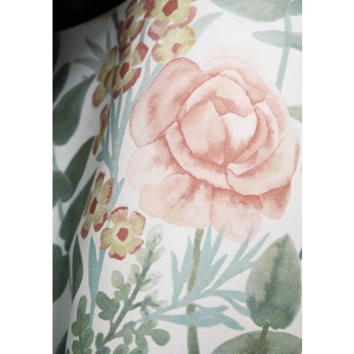Egy angol kert szépséges és változatos virágai fehér rózsaszín sárga zöld és zöldeskék tónus tapéta