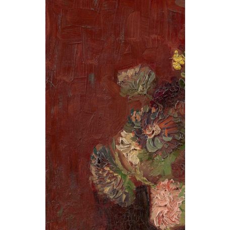 BN Van Gogh 2, 200328 Natur virágos festett kínai őszirózsa bordópiros szines falpanel