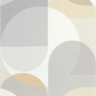   "Szines buborékok" Körök félkörök geometriai kompozíciója 3D struktúra natur színek - krémfehér bézs barna és szürkéskék tónus tapéta