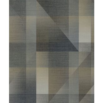   Egymásra helyezett precíz geometriai formák kompozíciója 3D habfelvitel faszénfekete barna szürke és szürkésbarna tónus tapéta