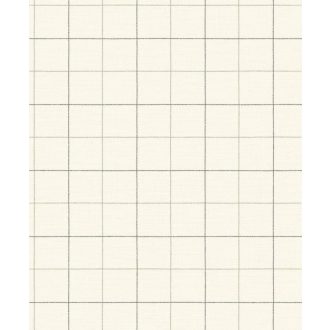   Két színnel rajzolt négyzetek (füzetkockák) minimalista design natur színek - krémfehér szürke és világosbarna tónus tapéta