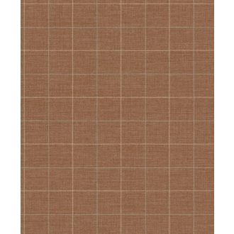   Két színnel rajzolt négyzetek (füzetkockák) minimalista design rozsdaszín bézs és szürke tónus tapéta