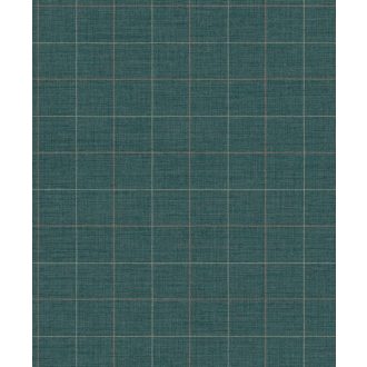   Két színnel rajzolt négyzetek (füzetkockák) minimalista design smaragdzöld bézs és rozsdabarna tónus tapéta