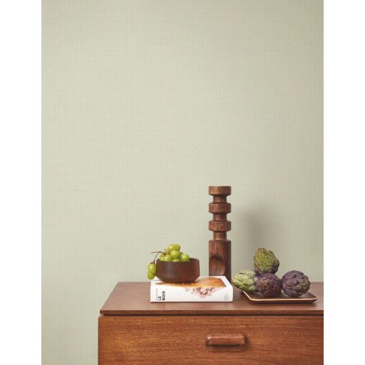 Kétszínű vonalakkal díszített kifinomult és elegéns halszálka minta mandulazöld türkiz barna és szürke tónus tapéta