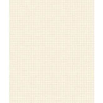   Kézműves megjelenésű klasszikus kockás pamutszőttes minta szürke natur színek - krém és bézs tónus tapéta