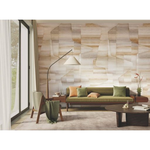 Véletlenszerű vonalakkal kialakított geometriai panoráma sziklák arcok vagy tájkép!? "L" szürke bézs barna és rozsda tónus falpanel