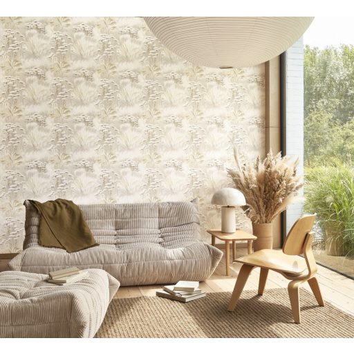 Séta tengerparti dűnék közt virtuóz megjelenítésű pazar (marram)füvek krém bézs szürkésbézs és aranysárga tónus tapéta