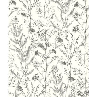   Tengeri levendula só és tatárvirág kompozíciója nyers meszelt vakolat háttéren fehér és fekete tónus tapéta