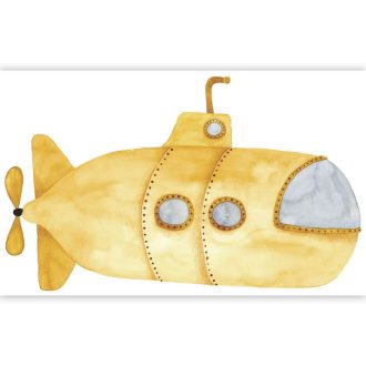   Újra akcióban a sárga tengeralattjáró sárga barna és szürke tónus matrica