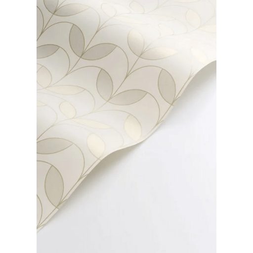 Kabaréénekesnők nyakdísze (diadém) ihlette grafikus art deco design krémfehér és lágy bézsarany tónus fémes mintarészek tapéta