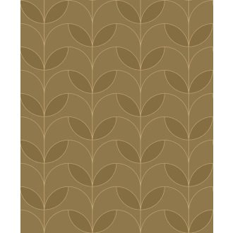   Kabaréénekesnők nyakdísze (diadém) ihlette grafikus art deco design aranybarna és arany tónus fémes mintarészek tapéta