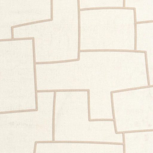 Titokzatos szabálytalan geometrikus formák inka művészeti inspirációja krémfehér homokszín és barna tónus tapéta