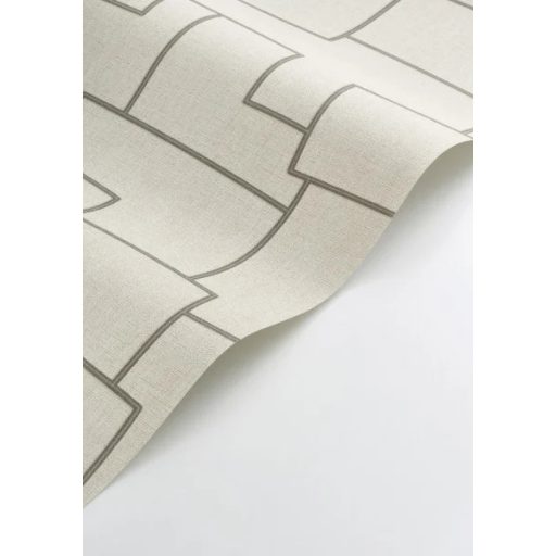 Titokzatos szabálytalan geometrikus formák inka művészeti inspirációja bézs szürkésbézs és grafitszürke tónus tapéta