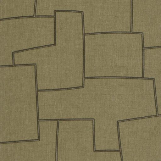 Titokzatos szabálytalan geometrikus formák inka művészeti inspirációja khakizöld antracit és aranybarna tónus tapéta