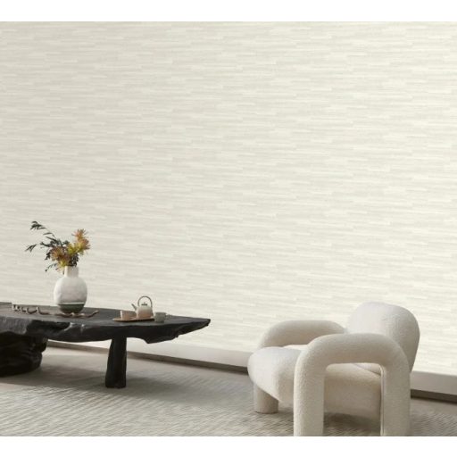 Rusztikus báj a kézimunkát tükröző patinás deszkák mintáján krém/krémszürke és szürkésbézs tónus finom mintafény tapéta