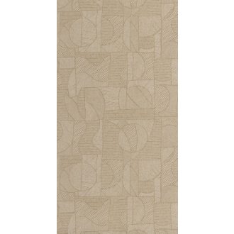   Dél-amerikai patchwork és a hagyományos textil kortárs geometriai mintája lenbézs/szürkésbézs és világosbarna tónus tapéta