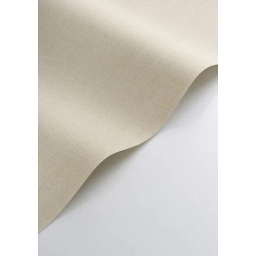 Természetes és időtlen egyszínű vászonminta gyönyörű szövéssel világos szürkésbézs és arany tónus finom fény tapéta