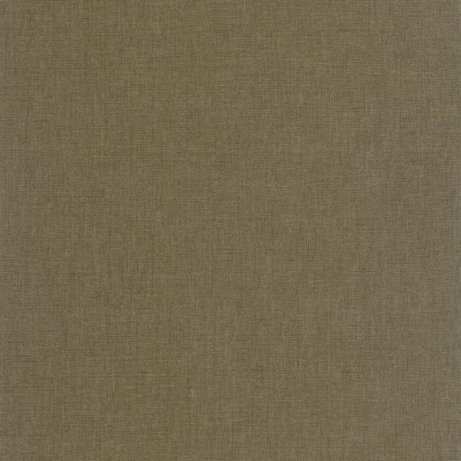 Természetes és időtlen egyszínű vászonminta gyönyörű szövéssel dohányszín/zöldesbarna (tabak) és arany tónus finom fény tapéta