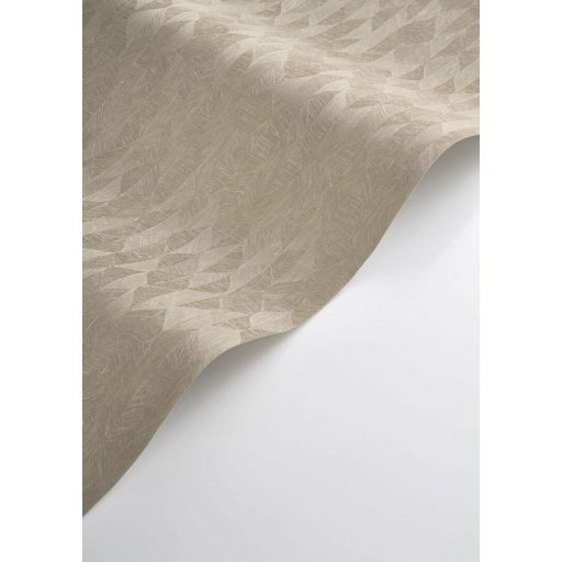 Vizuális csemege! Kifinomult stilizált texturált kis levélmintázat lenbézs/világos capuccino tónus tapéta