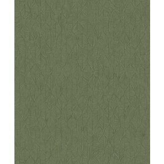   Vizuális csemege! Kifinomult stilizált texturált kis levélmintázat lombzöld tónus tapéta