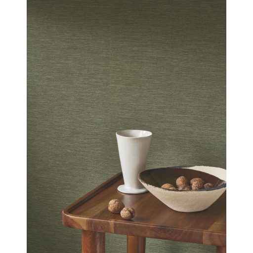 Hiteles és természetes szalmafonat texturált mintázat tajgazöld tónus tapéta