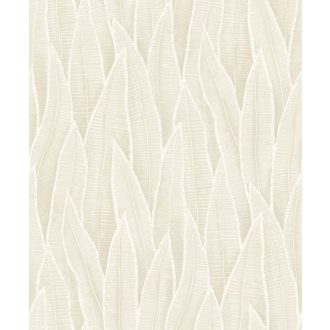   Szanzavéra lándzsa alakú levelei finom szemcsékkel kialakított mintarajzolattal krétafehér törtfehér és halvány bézs tónus tapéta
