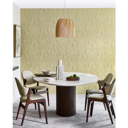 Szanzavéra lándzsa alakú levelei finom szemcsékkel kialakított mintarajzolattal agyagzöld olív és halvány zsályazöld tónus tapéta