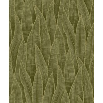   Szanzavéra lándzsa alakú levelei finom szemcsékkel kialakított mintarajzolattal moha - olív - zsályazöld tónusok tapéta