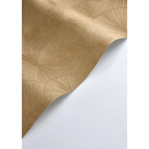 Dinamikus a nap sugaraira emlékeztető grafikus minta aranybarna és arany tónus finom mintafény tapéta